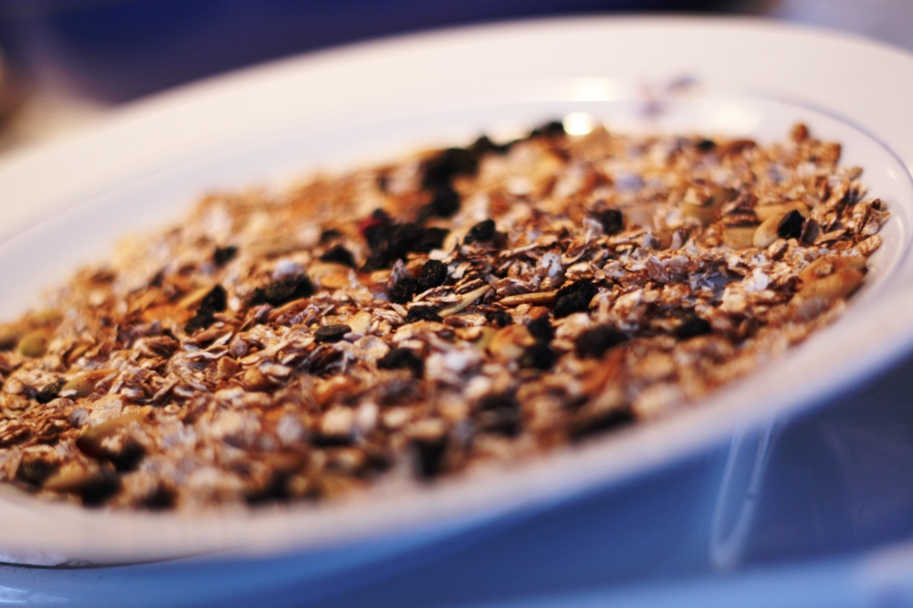 Snabb müsli i&nbsp;stekpannan