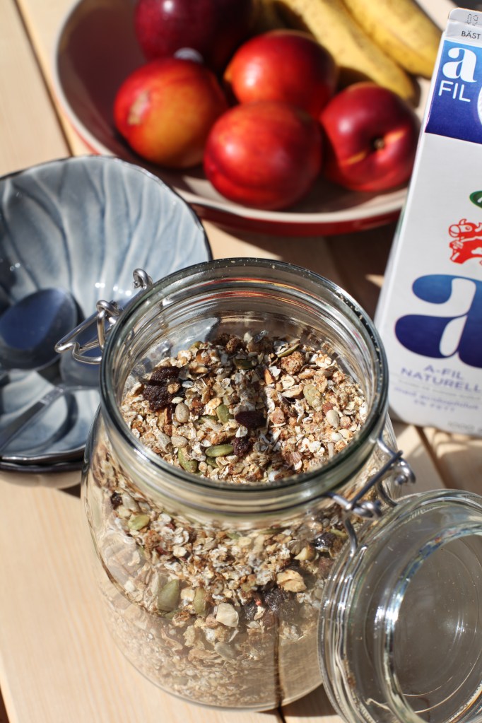 honungsrostad nötmüsli