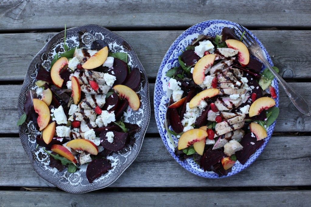 sallad fetaost rödbetor kyckling