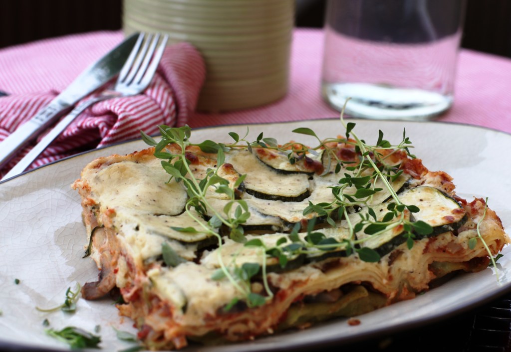 Svamplasagne med mozzarella