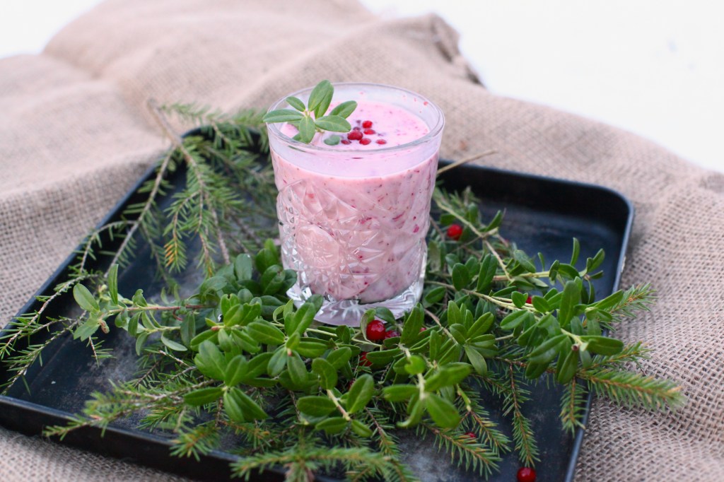 Mjölkfri smoothie lingon nyttig smoothie lingon superbär