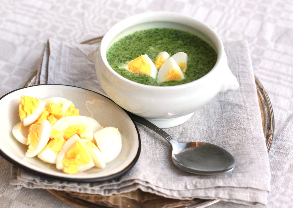 spenatsoppa med ägg recept dietist näringsberäknat