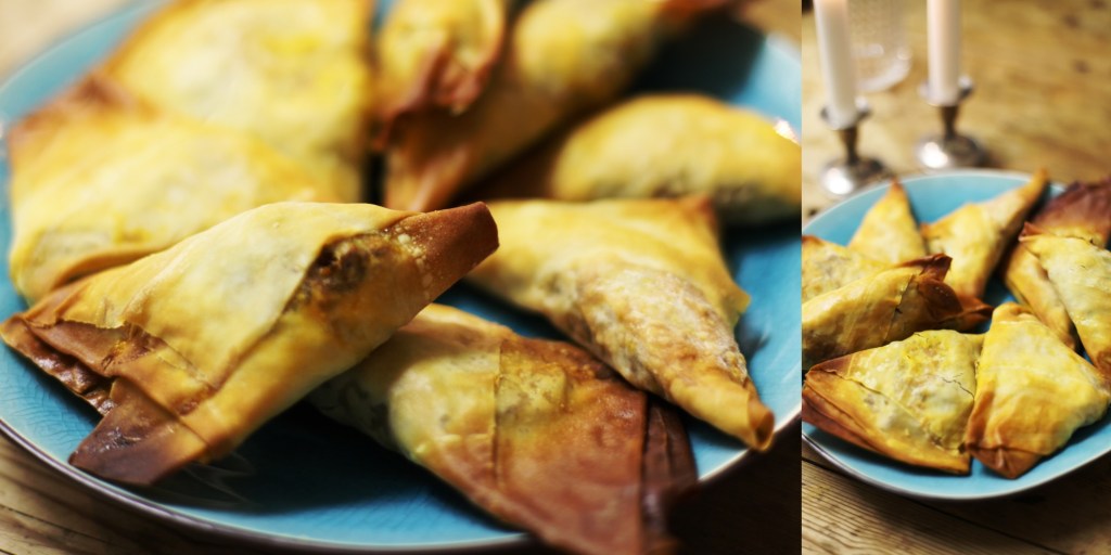 filodegspiroger filodeg med köttfärs spenat linser