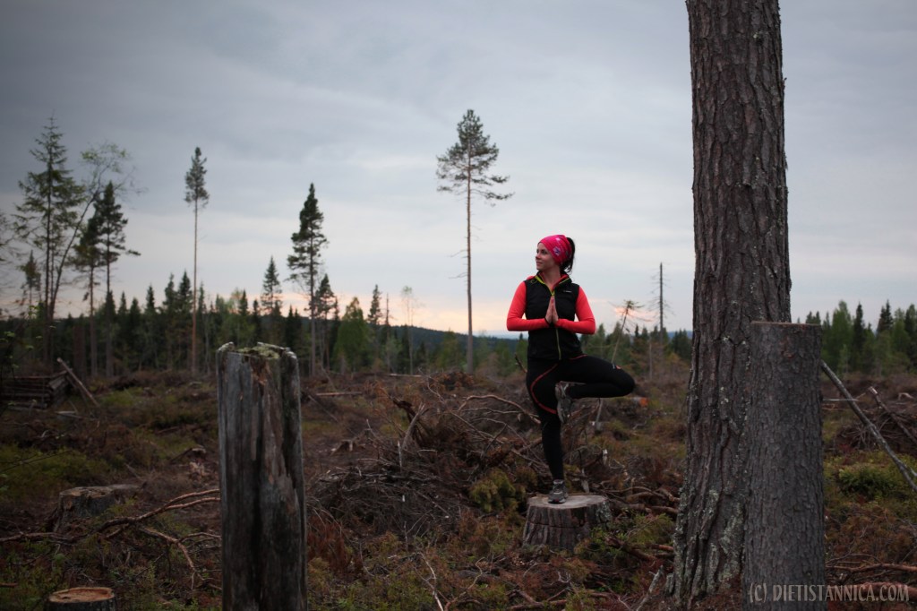 yoga i skogen