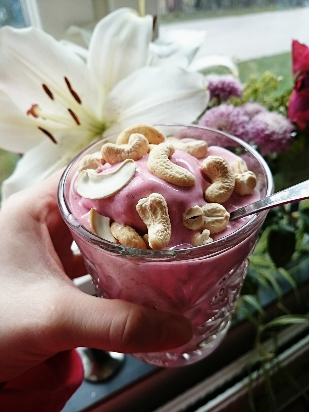 Fräsch start med frusen jordgubbssmoothie