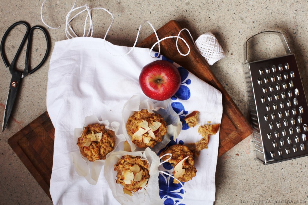 Hälsosamma äppelmuffins med havre och banan 1