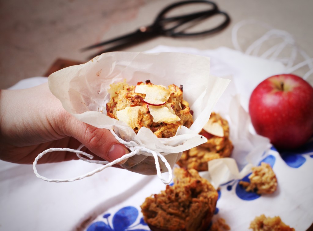Hälsosamma äppelmuffins med havre och banan 5