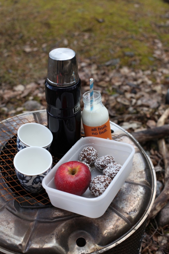 nyttiga chokladbollar fika på utflykt i flottsbro