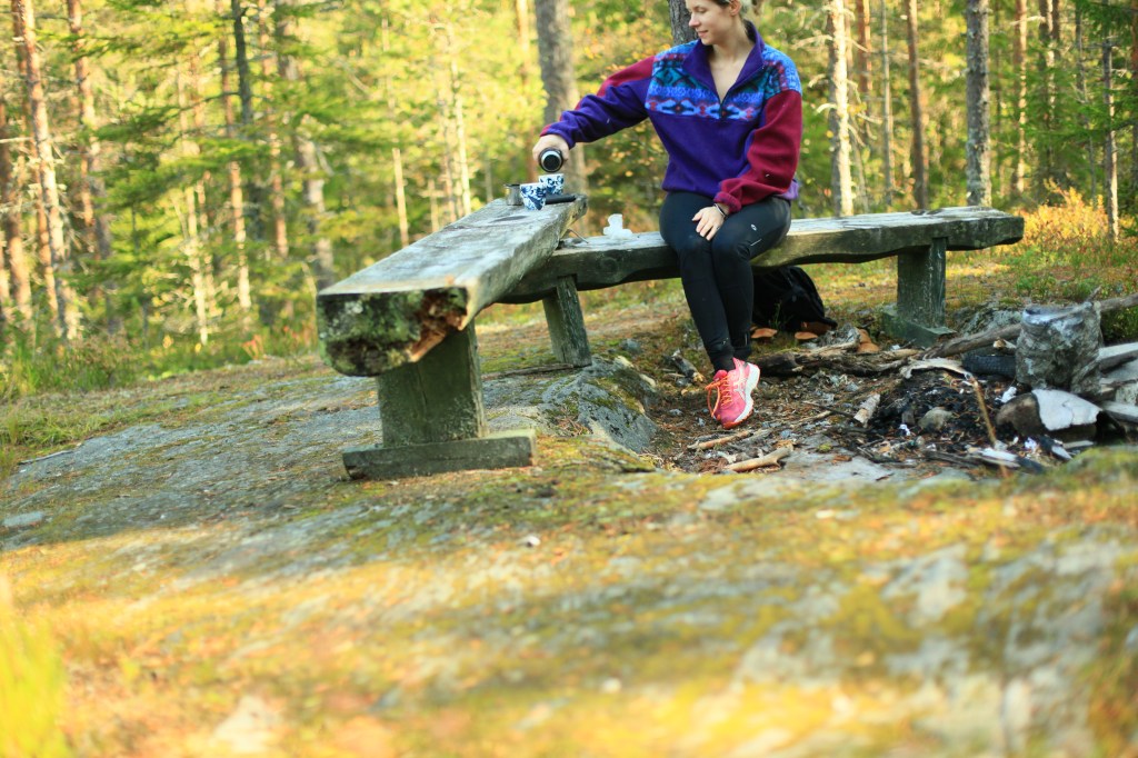 fika i skogen varm choklad äppelrutor