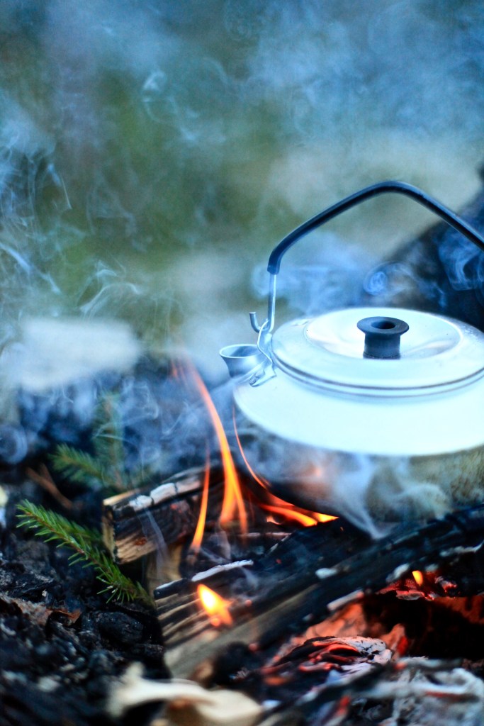 Trangia kaffekanna friluftsliv koka kaffe över öppen eld